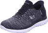 A single black and gray Skechers sneaker is shown from a side angle against a white background. Podgląd zdjęcia produktu