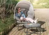 Egg Chair Loungesessel mit faltbarem Dach Anthrazit Produktbild-Vorschau 3