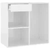The Living Store Kosmetikschrank Hochglanz-Weiß 80x40x75 cm Produktbild-Vorschau 2