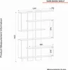 Skye Decor, Rain - Blanc, Noyer, Étagères de bureau, Blanc, Voir les images du produit 7