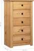 A wooden chest of drawers with five drawers. Náhľad obrázku produktu