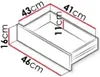 Set di 2 cassetti UNI per armadi largh. 120-200 cm - bianco Anteprima dell’immagine prodotto 3