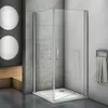 eckdusche BxBxH:70x70x185cm Duschkabine 5mm ESG Produktbild-Vorschau 1