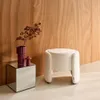sweeek - Moderner Hocker mit Stoffbezug und Stauraum - Weiß Produktbild-Vorschau 2