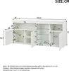 MODFU Hochglanzschrank Esszimmerschrank mit grifflose Produktbild-Vorschau 7