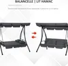 Outsunny Balancelle de Jardin Convertible 3 Places Grand Voir les images du produit 7