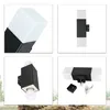 Wandlampe außen Aluminium H: 32,5 cm IP44 Schwarz Weiß E27 Produktbild-Vorschau 8