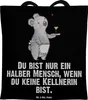 Mr. & Mrs. Panda Tote Bag Kellnerin Herz - Schwarz - Produktbild-Vorschau 1