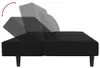 vidaXL Schlafsofa 2-Sitzer mit 2 Kissen Schwarz Samt Produktbild-Vorschau 6