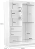 Masseno Schiebetürenschrank LAMELLO 120 cm Kleiderschrank Produktbild-Vorschau 4