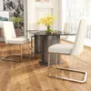 Flieks Freischwinger 4er Set, Esszimmerstühle mit Silberen Produktbild-Vorschau 2