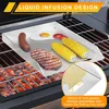 TRMLBE BBQ Plancha Plaque de gril 30 x 40 cm en acier Voir les images du produit 3