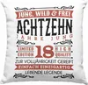 Trendation - 18. Geburtstag Deko-Kissen mit Füllung 40x40 Produktbild-Vorschau 1