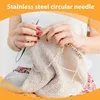 Nähnadel 9 Stück Edelstahl-Rundstricknadeln, Nadelgröße, Produktbild-Vorschau 4