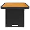 vidaXL Tavolo da giardino nero 90x55x71 cm in poly rattan e Anteprima dell’immagine prodotto 6