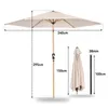 Angel Living Sonnenschirm Ø 300 cm Gartenschirm Produktbild-Vorschau 4