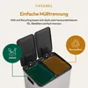 CASABEL Doppel-Küchenabfalleimer 2x15L aus Edelstahl, 2 Produktbild-Vorschau 4