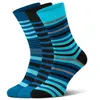 3 Paar Bambus Viskose Socken Ringel blau Softrand o. Gummi Produktbild-Vorschau 1