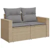 Modulares Garten-Sofa-Set 13-teilig, Poly Rattan Beige, Produktbild-Vorschau 8