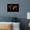 MuchoWow® Poster Weltkarte - Rot - Gold 30x20 cm - Plakate Produktbild-Vorschau 4