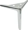 A single, shiny chrome furniture leg with a triangular top plate. Produktbild-Vorschau