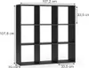 Dělicí stěna Vicco Nove Černá 104 x 108 cm, Model 30170 Náhled obrázku produktu 2