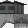sweeek - Gartenschuppen aus Metall 12,99 m² - Anthrazit Produktbild-Vorschau 5