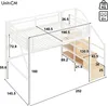 Letto a castello Merax 140x200 cm, letto in metallo con Anteprima dell’immagine prodotto 5