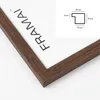 FRAMAI® Cadre photo 50x70 cm Marron MDF écologique avec Voir les images du produit 3