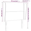 Kopfteil mit Ohren Dunkelblau 93x23x118/128 cm Samt Produktbild-Vorschau 9