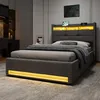 STILVORA Jugendbett 90x200 cm mit Bettkasten, Polsterbett Produktbild-Vorschau 3
