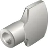 BASI - Knaufteil - V50/55 - D-Form, matt vernickelt - Produktbild-Vorschau 1