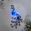 LED Solar Wanddeko PFAU - 6 kaltweiße LED - H: 52cm - Produktbild-Vorschau 8