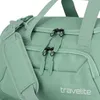 A close-up view of a green duffel bag with zippers and straps. Anteprima dell’immagine prodotto