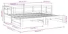 vidaXL Rozkládací postel černá masiv borovice 2x(90x190) cm Náhled obrázku produktu 7