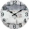 Graue Wanduhr – rustikale Wanduhr, batteriebetrieben, Produktbild-Vorschau 1