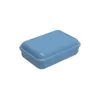 A blue plastic lunchbox with a textured lid is shown against a white background. Anteprima dell’immagine prodotto