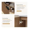 Collage of close-up images showing product features: a cabinet interior with toiletries and towels, and a close-up of a cabinet hinge. Voir les images du produit