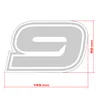 Startnummer Aufkleber 2er Set, Schrift Brünn, # 9, grün Produktbild-Vorschau 3