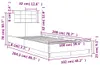 vidaXL Bettgestell mit Kopfteil Braun Eichen-Optik 100x200 Produktbild-Vorschau 8