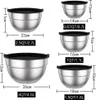 Salatschüssel 5er Set, Edelstahl Schüssel mit luftdicht Produktbild-Vorschau 2
