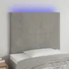 vidaXL LED Kopfteil Hellgrau 90x5x118/128 cm Samt -  Kopf- Produktbild-Vorschau 8