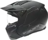 A black motorcycle helmet with a clear visor and a peak. Anteprima dell’immagine prodotto