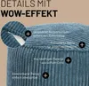 LUMALAND Pouf Pouf Cord - Blu navy Anteprima dell’immagine prodotto 4