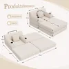 Divano letto MODFU rivestito in tessuto corduroy, divano Anteprima dell’immagine prodotto 7