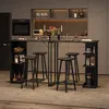 Ensemble de table de bar avec 2 tabourets rembourrés et 3 Voir les images du produit 6