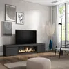 Modern living room with a TV stand and fireplace. Produktbild-Vorschau