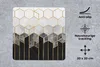 MuchoWow® Mauspad Mousepad Gold - Sechseck - Chic - Muster Produktbild-Vorschau 2