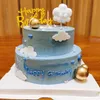 8 Stück Happy Birthday Acryl Cake Topper Set Gold Roségold Produktbild-Vorschau 4