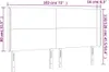 vidaXL Kopfteil mit Ohren Dunkelgrau 183x16x118/128 cm Produktbild-Vorschau 10